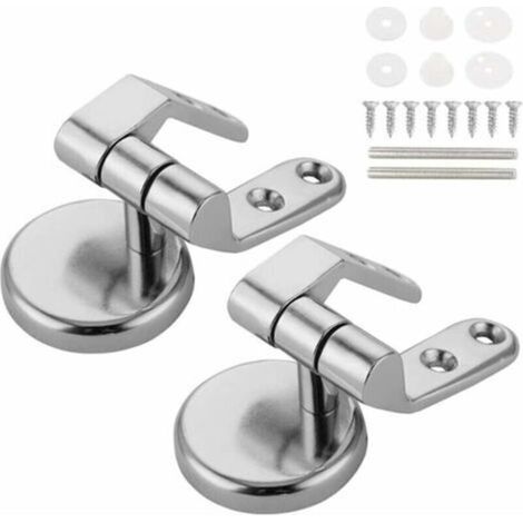 Toilet Lid Hinge Replacement Fixings Zinc Alloy Lid Hinge Toilet Seat Hinge for Wood Resin MDF Toilet Lid (1/4)