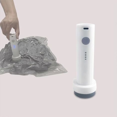 Pompe à vide électrique pour sacs de rangement, avec une aspiration de 60 kPa et une batterie rechargeable pour les voyages.-AquaForge (1/5)