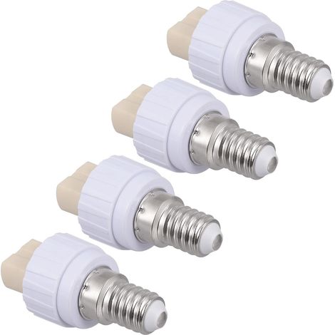 Adaptateur De Lampe E14 Vers G9 Convertisseur De Douille Pour 4 Pièces Compatible Avec Lampe De Table Plafonnier Et Lustre Format Compact 6.00 X 2.50 X 2.50 Cm Accessoires De (1/5)