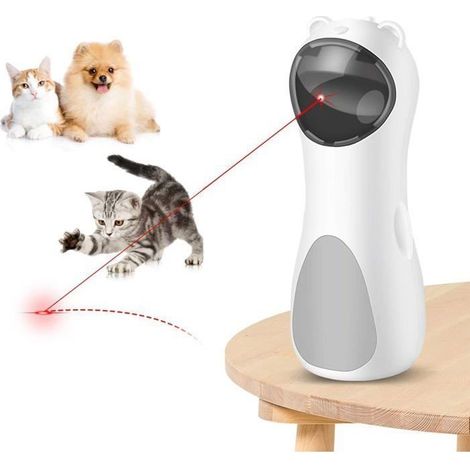 Jeu Laser Automatique pour Chat, Jouet Interactif pour Chat et Chien avec 5 Modes Laser Réglables, Charge USB YYV (1/4)
