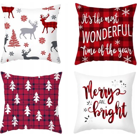 Weihnachtskissenbezug-Set, 4-teilig [P-Z10] (1/5)