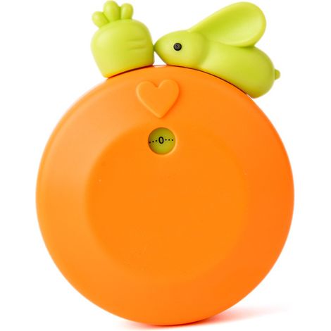Minuteur mécanique mignon et multifonctionnel, innovant, en forme de lapin de dessin animé, précis et idéal pour les enfants qui étudient et cuisinent (orange).