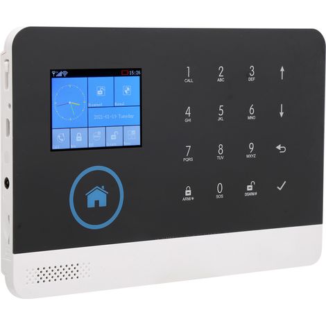 Système d'alarme Wi-Fi + GSM 2,4 pouces, détecteur antivol et ignifugé domestique, unité centrale de surveillance intelligente pour Tuya 100240V (Prix US) (1/5)