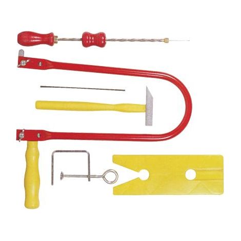 Kit utensili da traforo in blister con 12 lame di ricambio