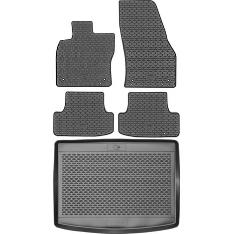Set di tappetini in gomma per auto e tappetino per bagagliaio per Volkswagen T-Roc Crossover del 2018