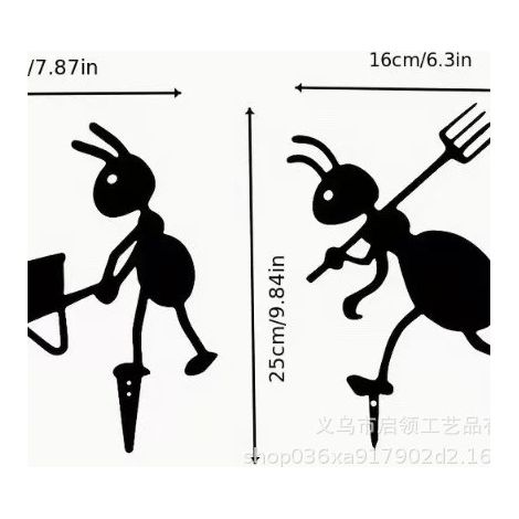 Pack de 2, décoration de Jardin en métal, Convient pour la terrasse, Le Jardin, la pelouse, la décoration extérieure, Cadeaux de décoration de massifs de Fleurs (1/2)