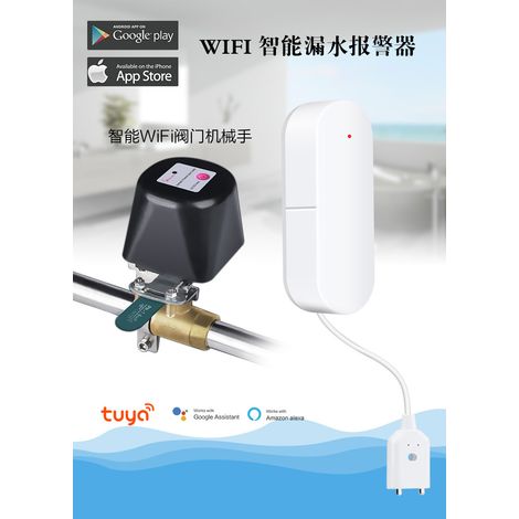 Vanne d'eau WiFi intelligente, commande vocale, réglage humanisé, contrôleur d'arrêt à distance pour application IOS et Android (1/5)