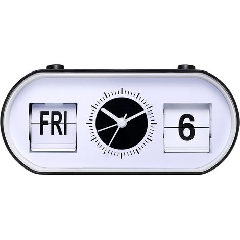 Réveil manuel à retournement, silencieux, moderne, avec calendrier, horloge de bureau pour décoration intérieure (1/5)