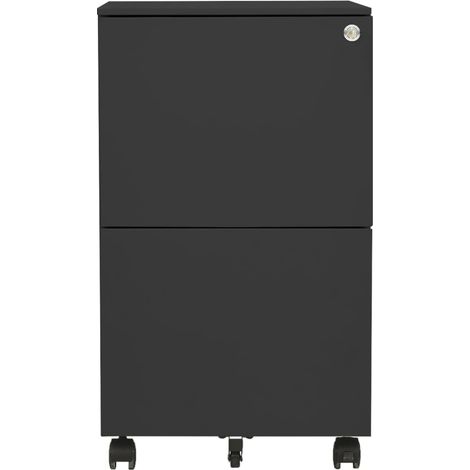 Maison Exclusive - Armario archivador acero gris antracita 39x45x