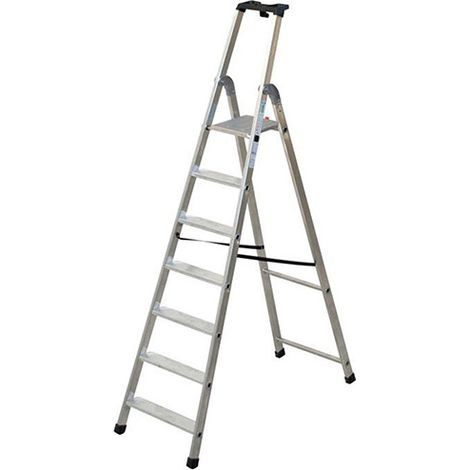Scala in alluminio Professional - Facal Quadra - Varianti: Q50/7 - 7 gradini