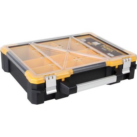 Perel Caja de almacenamiento moderna negra 12 compartimentos (1/3)