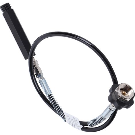 Tuyau adaptateur de remplissage de bouteille de CO2 W21.8‑14 avec tube à ressort, 91 cm (36 po), accessoires pour boissons gazeuses, noir