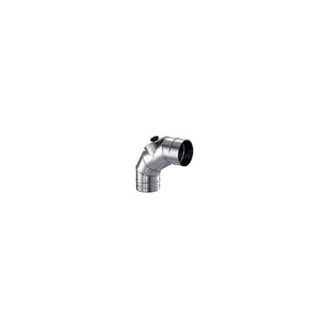 PRIMAPLUS Bogen 85° 0,6mm 130 inkl. Revisionsverschluss f.Festbrennstoff