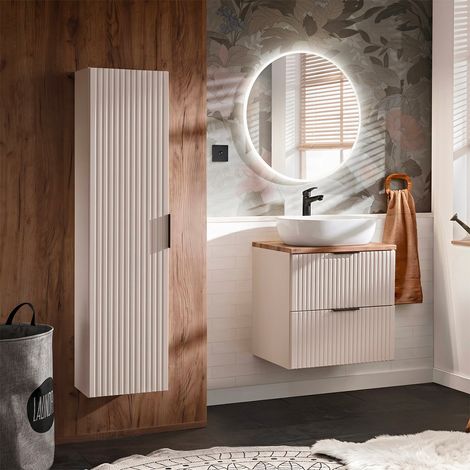 Set di mobili da bagno con lavabo Adriel beige 60cm (1/5)