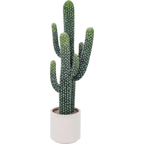 DéCoration Artificielle De Plantes Succulentes – Grand Cactus Artificiel RéAliste En Pot, Avec Protection Uv Et Vraies Pierres, Pour Le Salon Ou Le Bureau