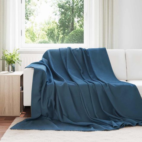 Wohndecken 6 pcs Marineblau 240 x 220 cm Fleece