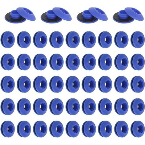 50 Pièces Œillets en Plastique pour Bâche, Oeillets pour Baches De Piscine Œillets Autoperforante 28 x 28 x 12 mm, Œillet de Bâche Auto Bloquants pour Rideaux Tentes Tissus (1/5)