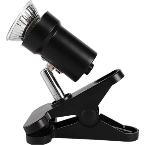 Lámpara de calor para tortugas que simula la luz solar, con regulador de intensidad UVA y aditivo de calcio (enchufe europeo estándar tipo D, regulador de intensidad negro y soporte de lámpara + parte (1/5)