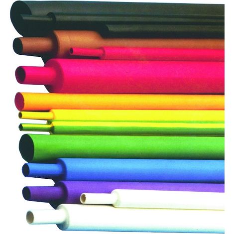 Gaine thermorétractable PLF100 - Longueur : 1 m - Diamètre avant rétreint : 3.2 mm - Coloris : bleu - Conditionnement : 1 - KLAUKE