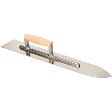 Lisseur de sol en acier inoxydable 500 mm – Poignée en bois pour confort – Idéal pour lisser sols dans zones difficiles d'accès-NANOTEH (1/5)