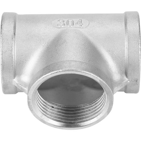 Raccord en T à 3 voies en acier inoxydable 304, adaptateur de tuyau DN32 1-1/4" (1 pièce) (1/5)