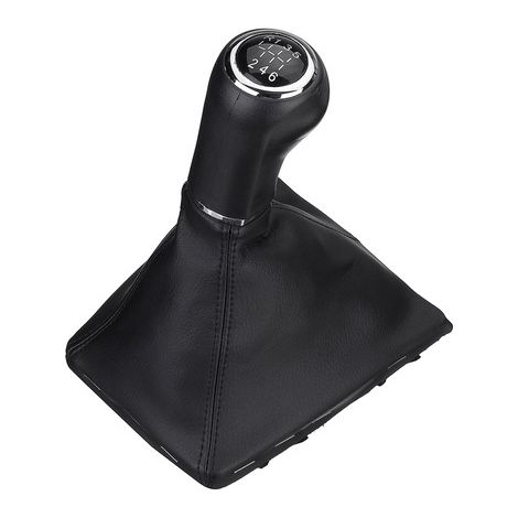 Dado leva cambio con manicotto, pelle sintetica, con cornice, compatibile con Opel Astra H, 6 marce, ABS/pelle, nero (1/5)