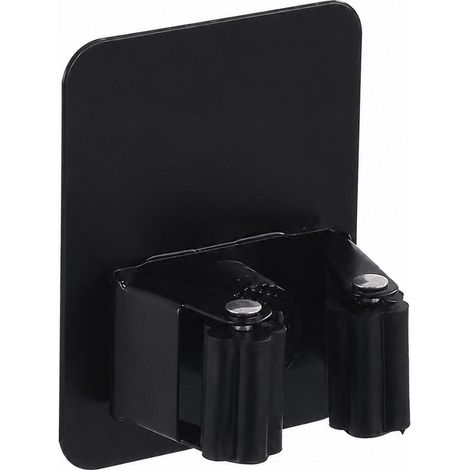 Support de balai en acier inoxydable, crochet de balai sans perçage, porte-balai de salle de bain, noir, 3M (1/5)