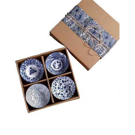 Ciotole in ceramica per salse - ciotola per riso con confezione regalo - ciotole per salsa di soia - sushi - salse - snack e oli - piatti da portata in porcellana - riso (1/2)