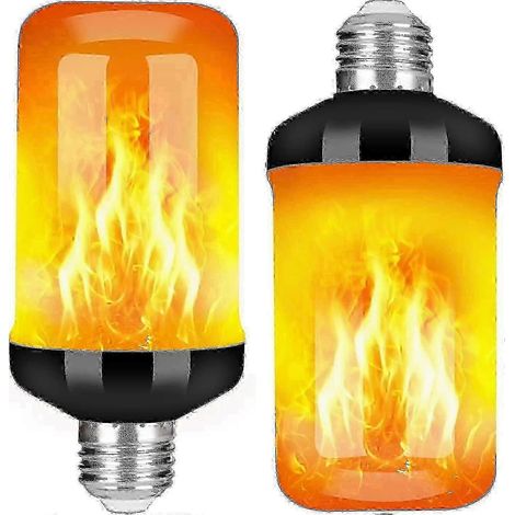 Deux ampoules LED à effet flamme avec fonction d'inversion, compatibles avec les illuminations de fêtes. (1/5)