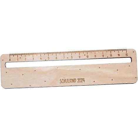 Règle en bois à motifs de dessins animés, accessoire de dessin, cadeau de bureau, papeterie, pour filles, garçons et enfants.-Style B (1/5)