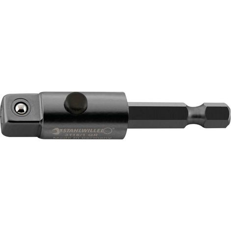 3116/1QR-3316/1QR Adaptateur QuickRelease, pour douilles machine Außenvierkant E 6,3 1/4 Außensechskant E 6,3 1/4