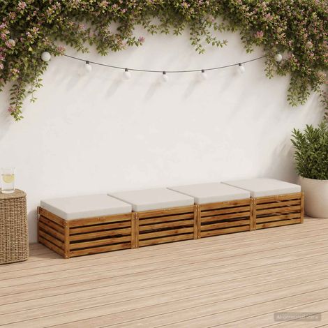 vidaXL 4-Piece Seat Cushions SOEST 4 pcs 100% Polyester White (1/5)