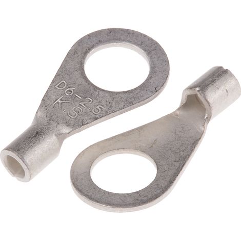 Cosses à œillet RS PRO, Non-isolé, 2.5mm², 6.5mm, 11mm