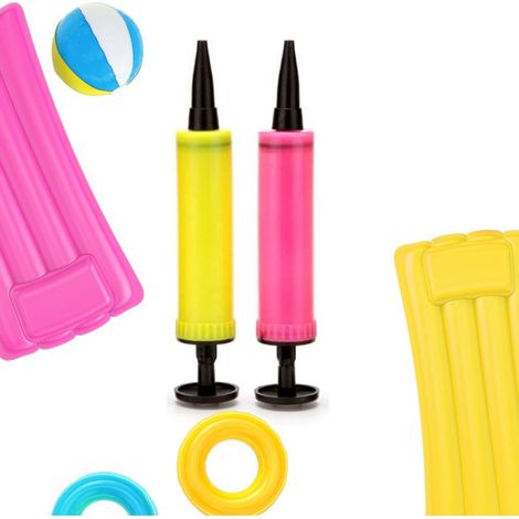 Handpumpe für aufblasbares Zubehör wie Ballons, Spielzeug, Matratzen und Bälle (18 cm) (1/5)