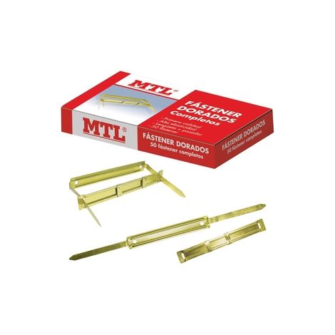 ESTUCHE 50 FASTENER-ENCUADERNADOS METAL