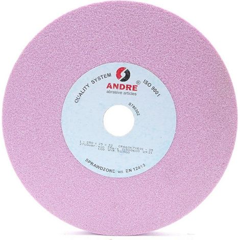 Andre Flachschleifscheibe 250 mm x 25 mm x 32 mm CRA60K7VE01-35 rosa "TYP 1"