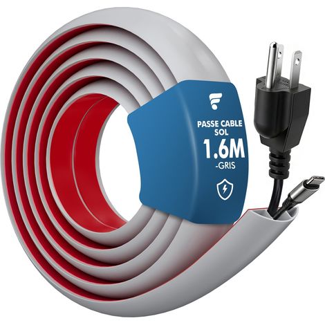 1.6m Passe Câble Sol, Goulotte Passe Cable Sol Flexible (1/5)