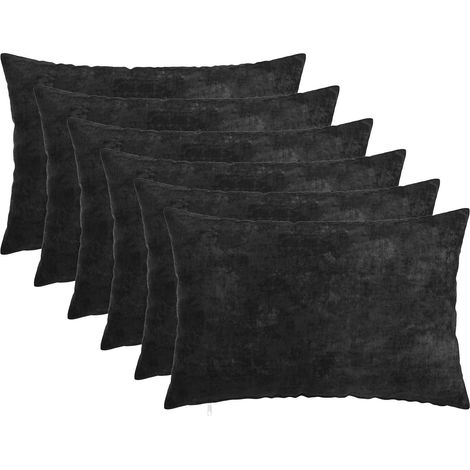 Housse de coussin 6 pc HEERLEN Anthracite 30 x 50 cm vidaXL