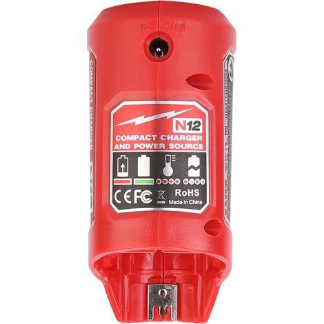 Chargeur portable USB et bloc d'alimentation adapté pour Milwaukee-1201 M12,10x6,3x5 cm (1/5)
