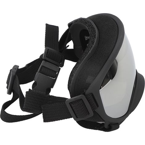 Sonnenbrille für große Hunde, UV-Schutz, winddicht, beschlagfrei, verstellbar, für die Augensicherheit von Hunden im Freien, silberfarben. (1/5)