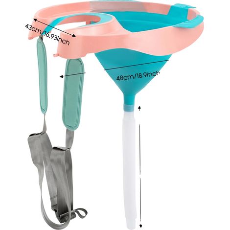 Bassin à shampooing, Design ergonomique, Tuyau de drainage réglable, Rose (1/2)