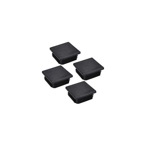 BRAVIX 20 pezzi Tappi per gambe di sedie, tappi quadrati per tubi, tappi quadrati in plastica per gambe di mobili, trampolino, armadio, scaffale, sedia, 50 x 50 mm