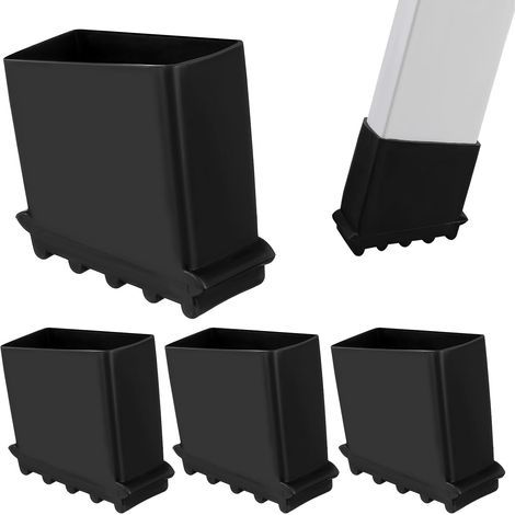 Noir, Antidérapant étape échelle Pieds, 4PCS Pied Echelle Caoutchouc, Universel Patin Escabeau, Pied Escabeau Pour Echelles à Chevrons (1/5)