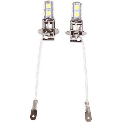 6500K H3 Ampoule h3 LED 2Pcs H3 5050 Blanc 9 SMD LED Xenon DC 12V lampe de brouillard de voiture ampoules LED 6500K Antibrouillard (1/5)