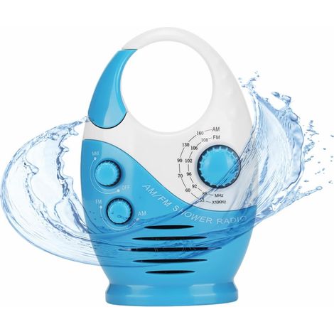 Radio Douche Étanche AM/FM Volume Réglable (1/5)