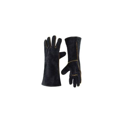 Gants de soudeur en cuir résistants 932 °F, pour soudage, BBQ, four, jardinage –