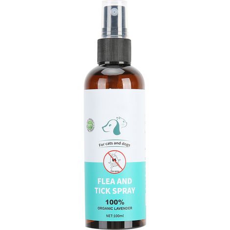 Spray anti-puces et anti-poux pour animaux de compagnie (chats et chiens), 100 ml. Soin de la peau saine. (1/5)