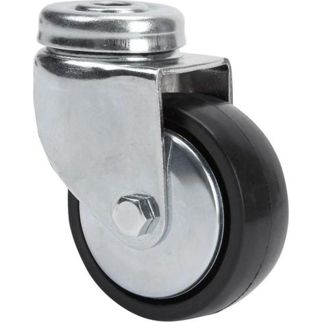 rueda giratora agujero m10 400-060-4 cp poliamida negra eje liso (1/2)