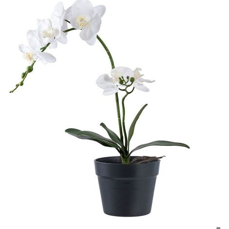 Orkidé art en bois hauteur 49cm vert, blanc. (1/3)