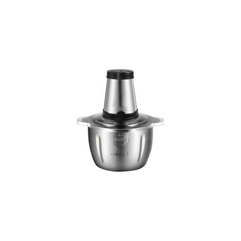 – Hachoir à viande électrique 2L – Acier inoxydable – Moteur puissant 300W – 2 vitesses de contrôle – Pour viande, légumes, fruits, noix (1/5)